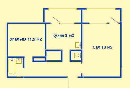 Схема 2-кв. 105 серии